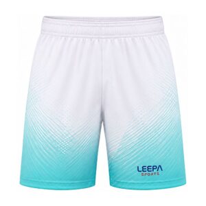 White Aqua Soccer Shorts