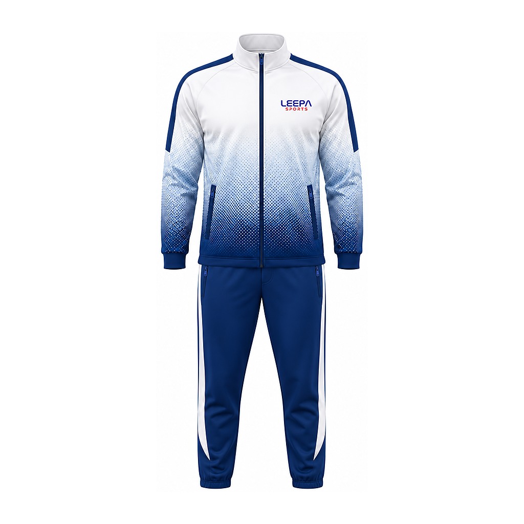 White Blue Gradient Tracksuit