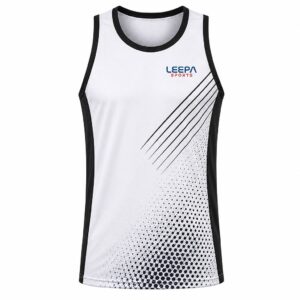 White Halftone Athletic Top