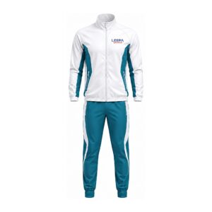 White Teal Panel Tracksuit