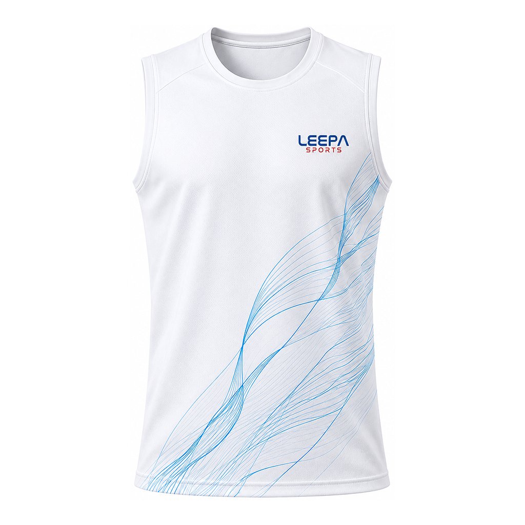 White Wave Padel Sleeveless Top