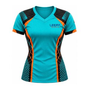 Aqua Orange Football Jersey