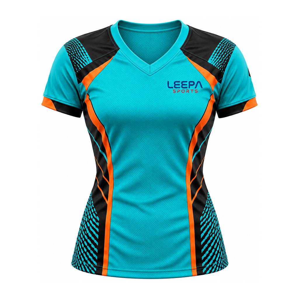 Aqua Orange Football Jersey