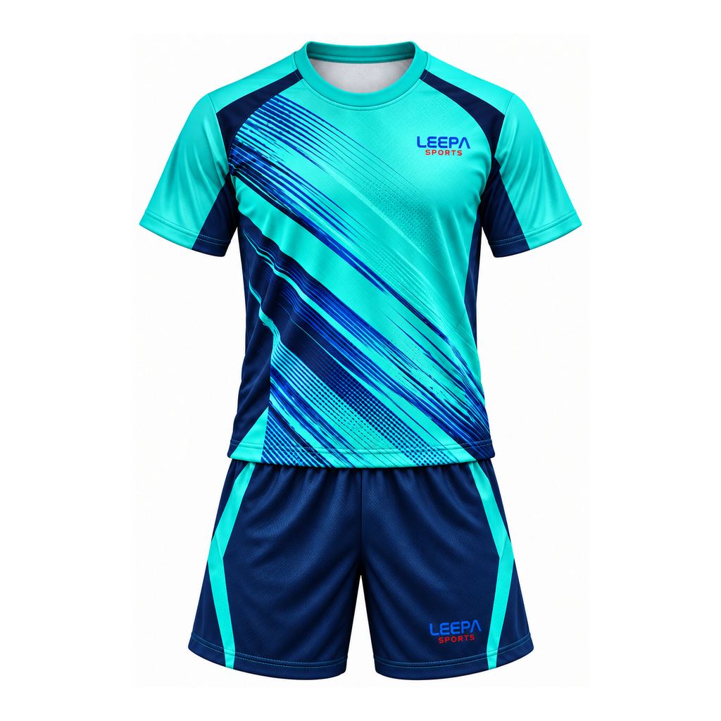 Aqua Stripe Tennis Uniform