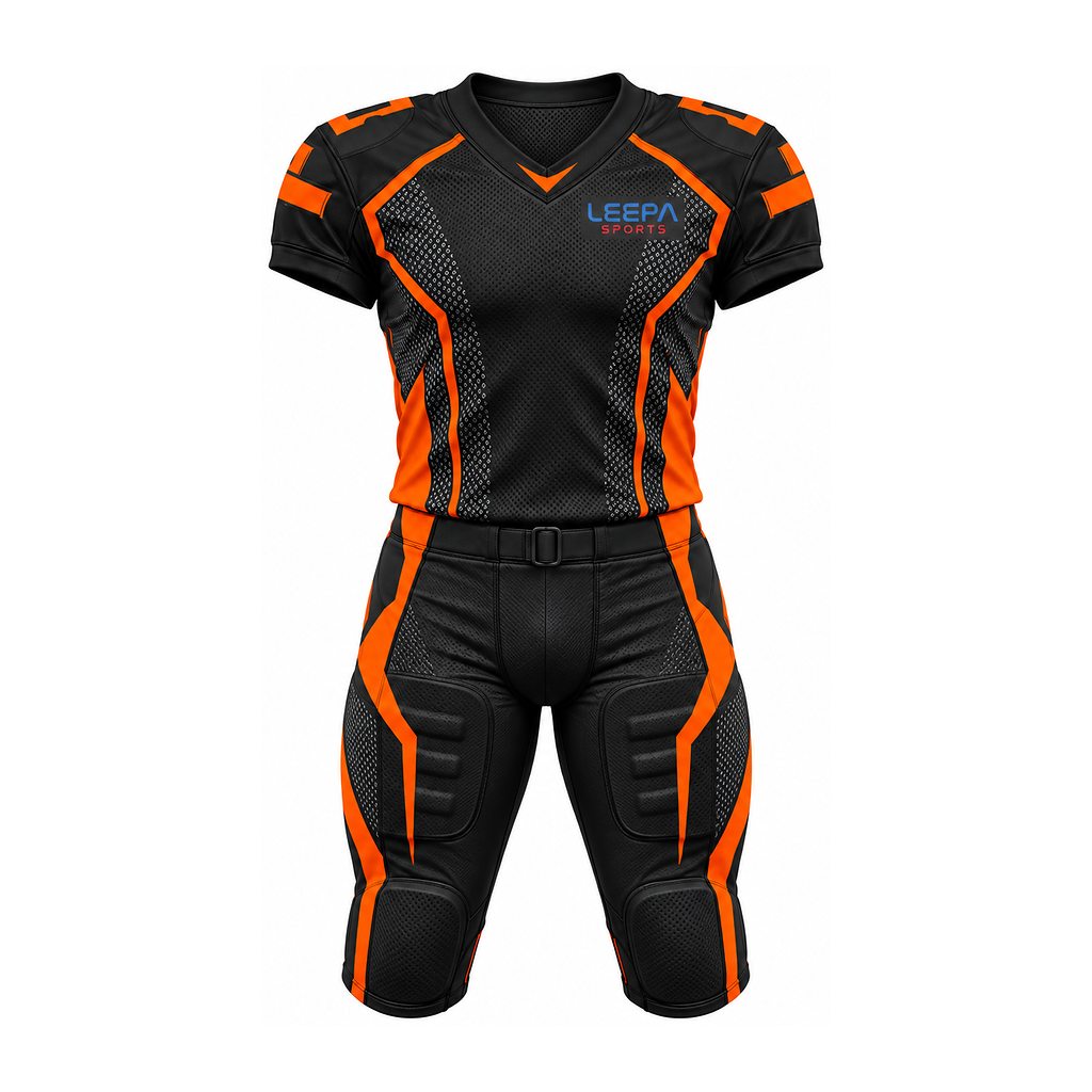 Black Orange Football Uniform