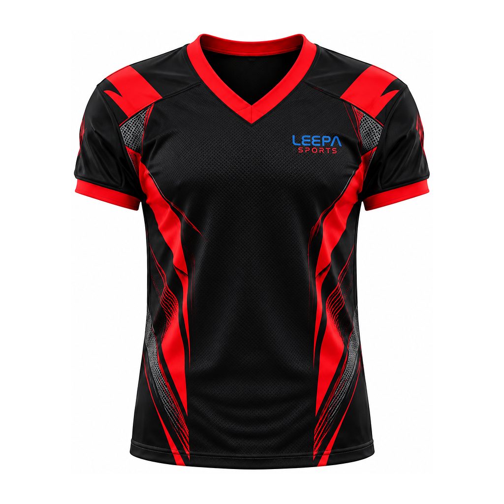 Black Red Football Jersey