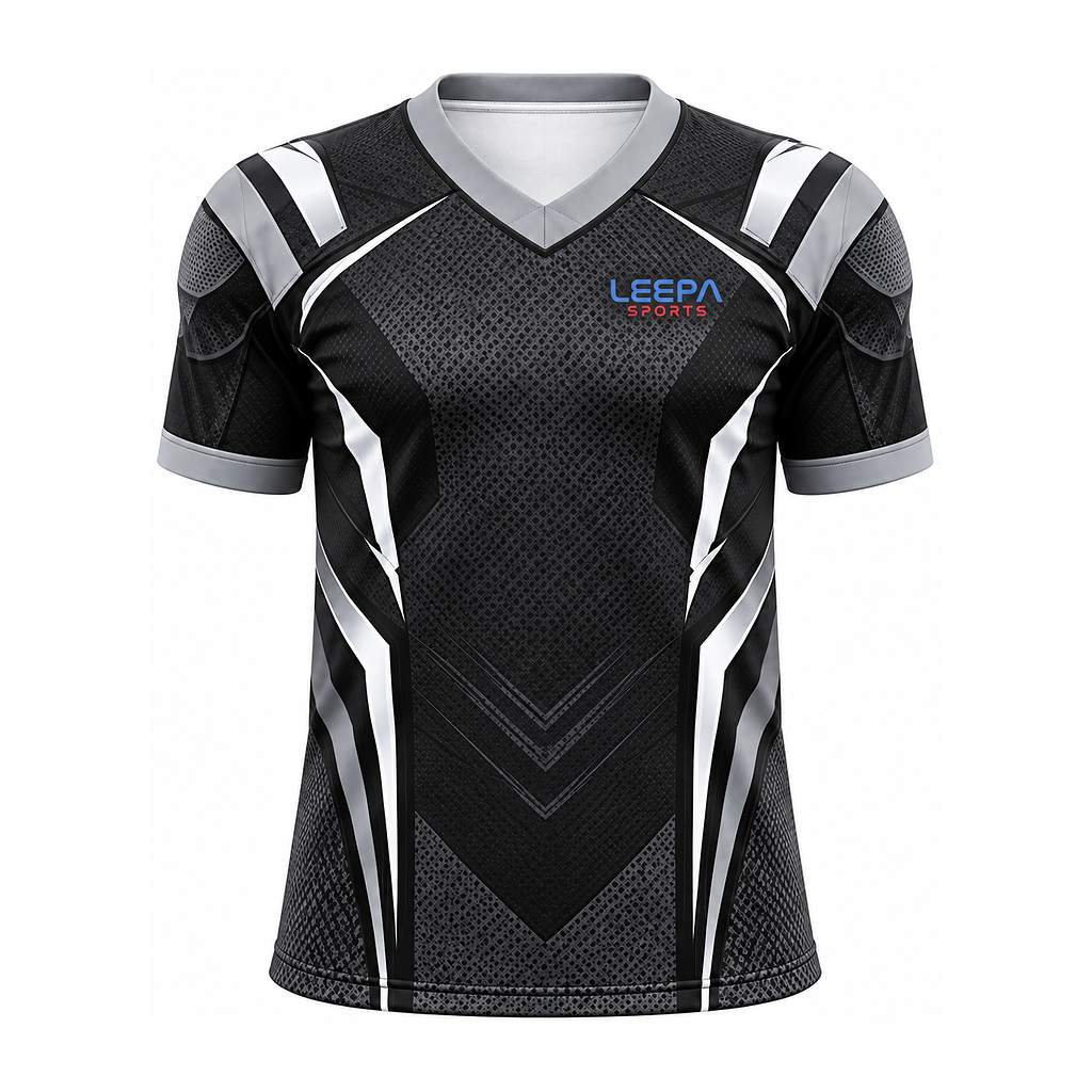 Black Silver Football Jersey