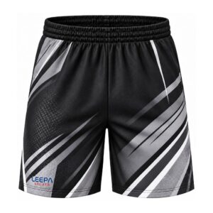 Black Stripe Football Shorts