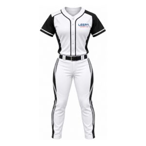 Black White Women Baseball Uniform