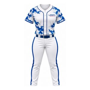 Blue Camo Women Baseball Uniform