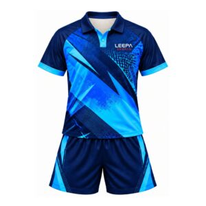 Blue Graphic Tennis Polo