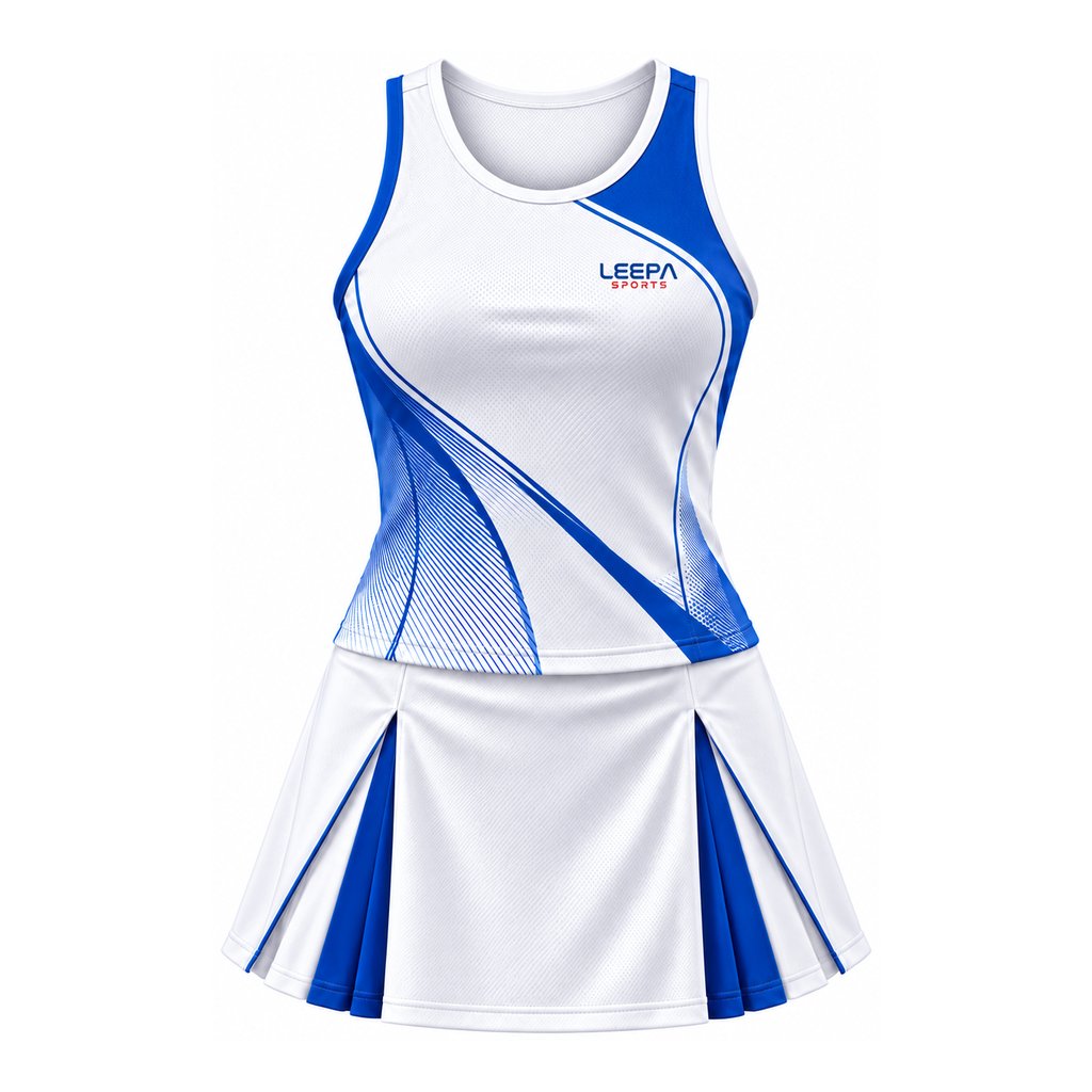 Blue Stripe Women Tennis Set