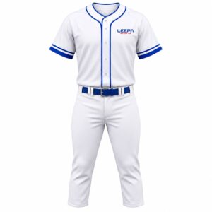 Blue Trim Men Baseball Uniform