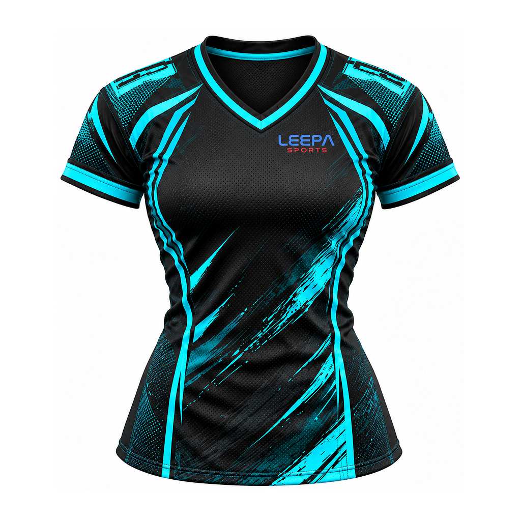 Cyan Brush Football Jersey