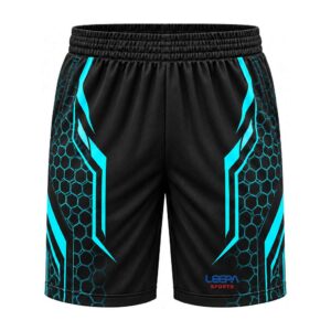 Cyan Hex Football Shorts