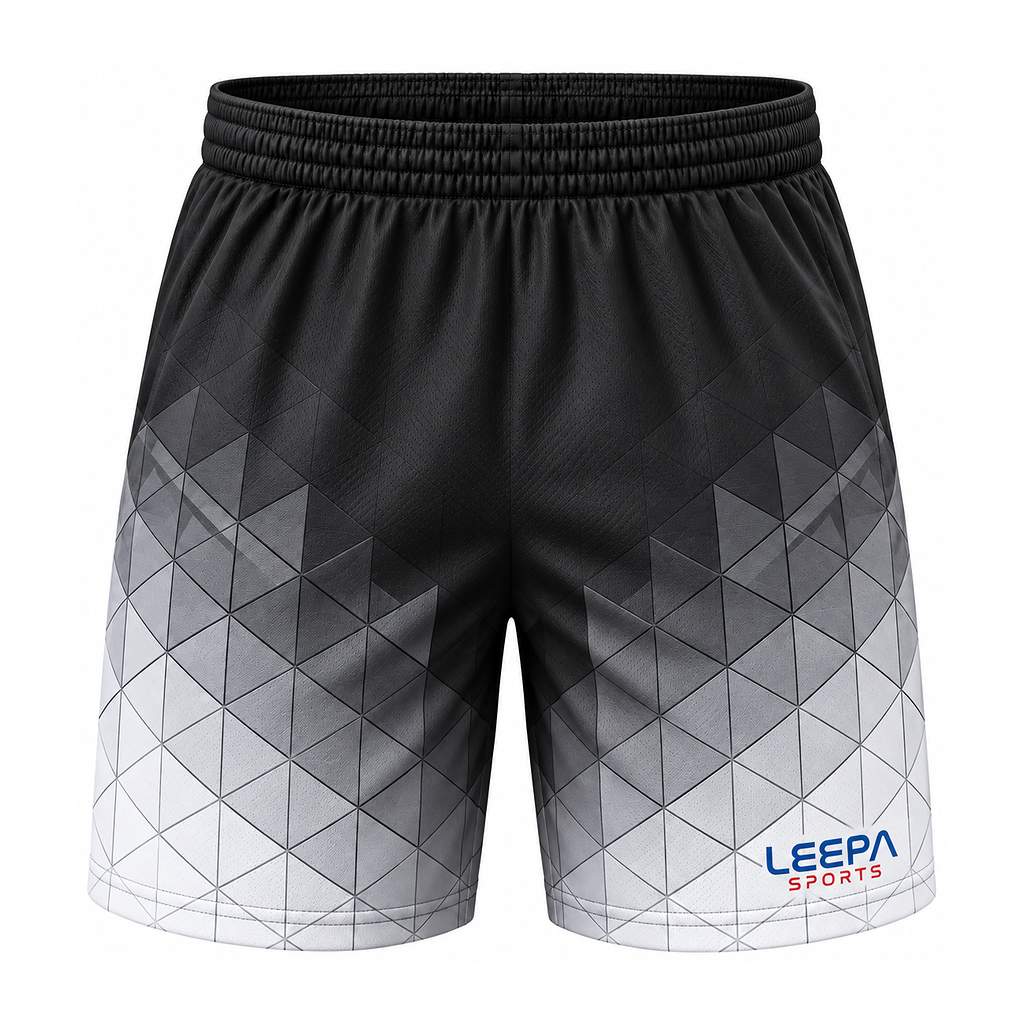 Gray Geo Football Shorts