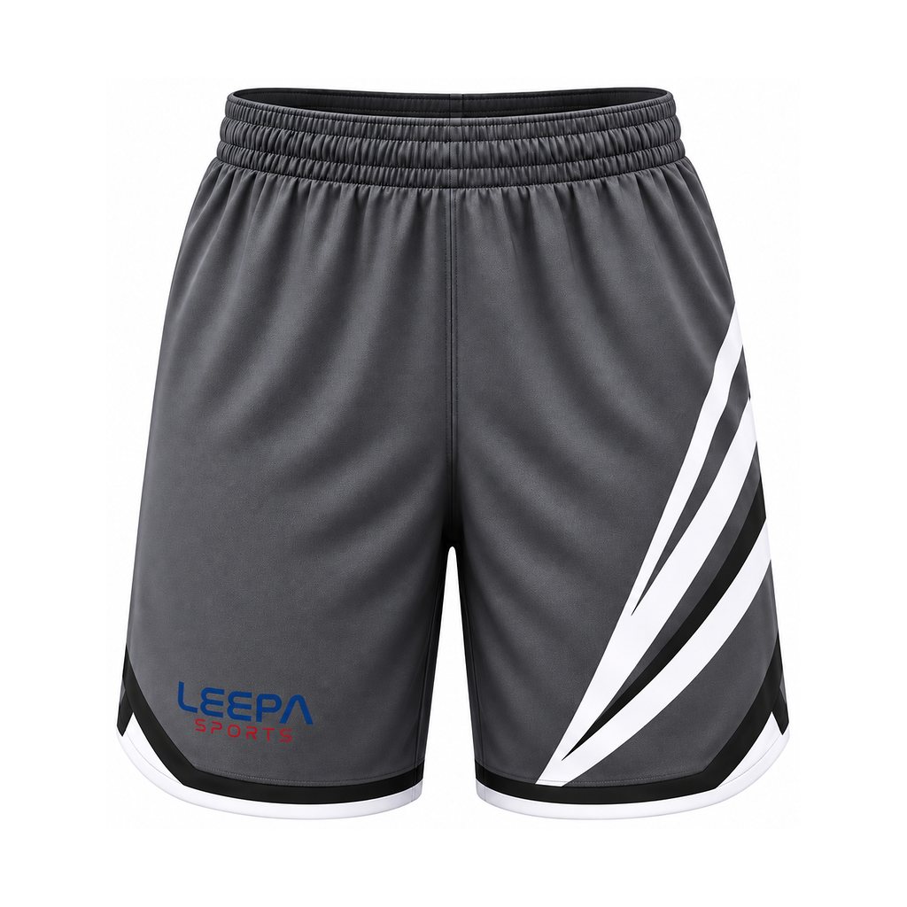 Gray Stripe Softball Shorts