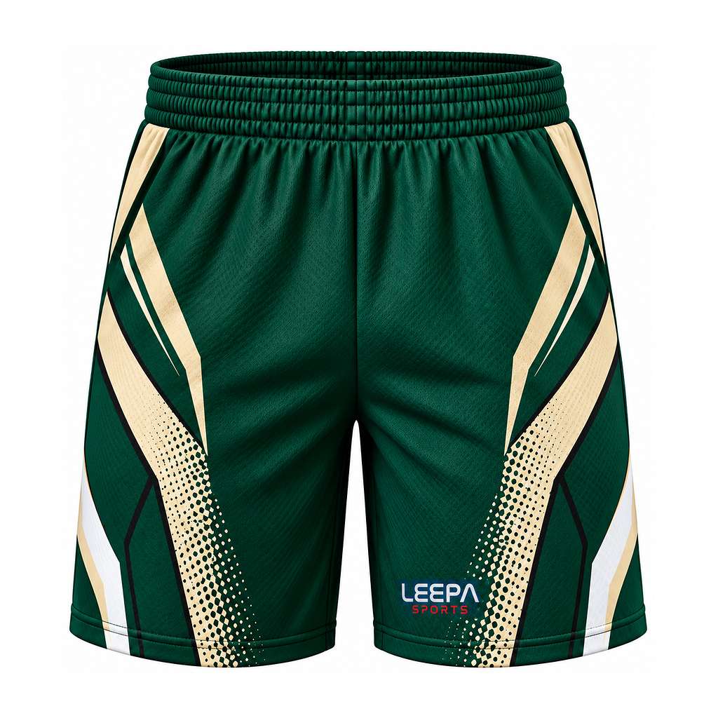 Green Panel Football Shorts