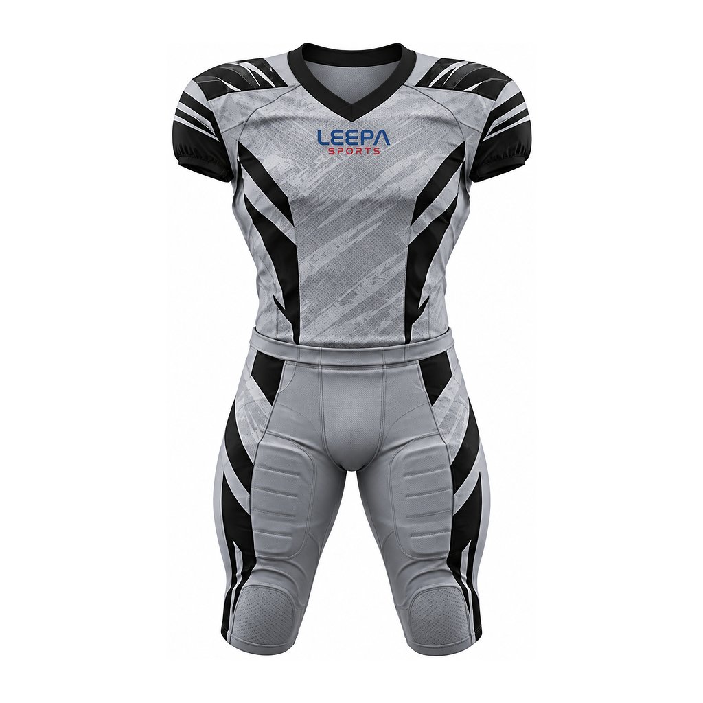Grey Black Football Uniform