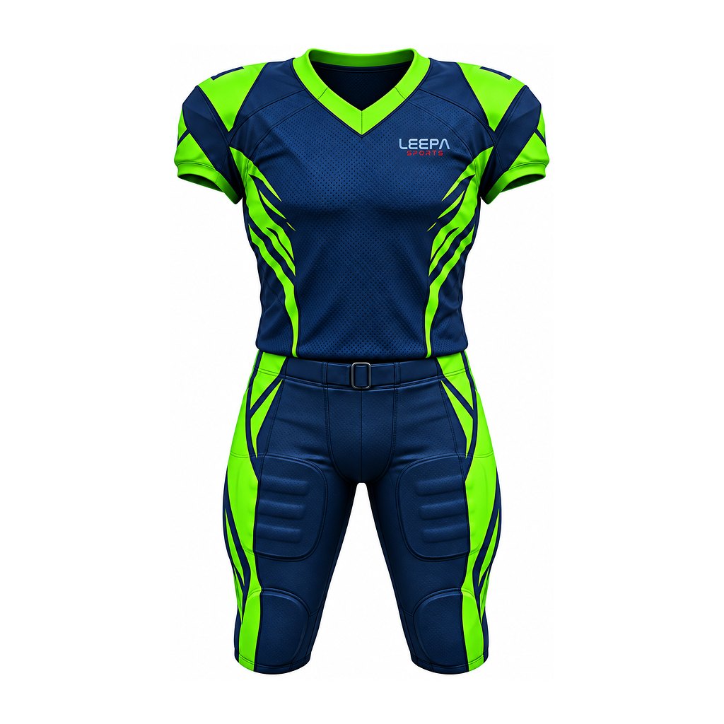 Lime Navy Football Uniform