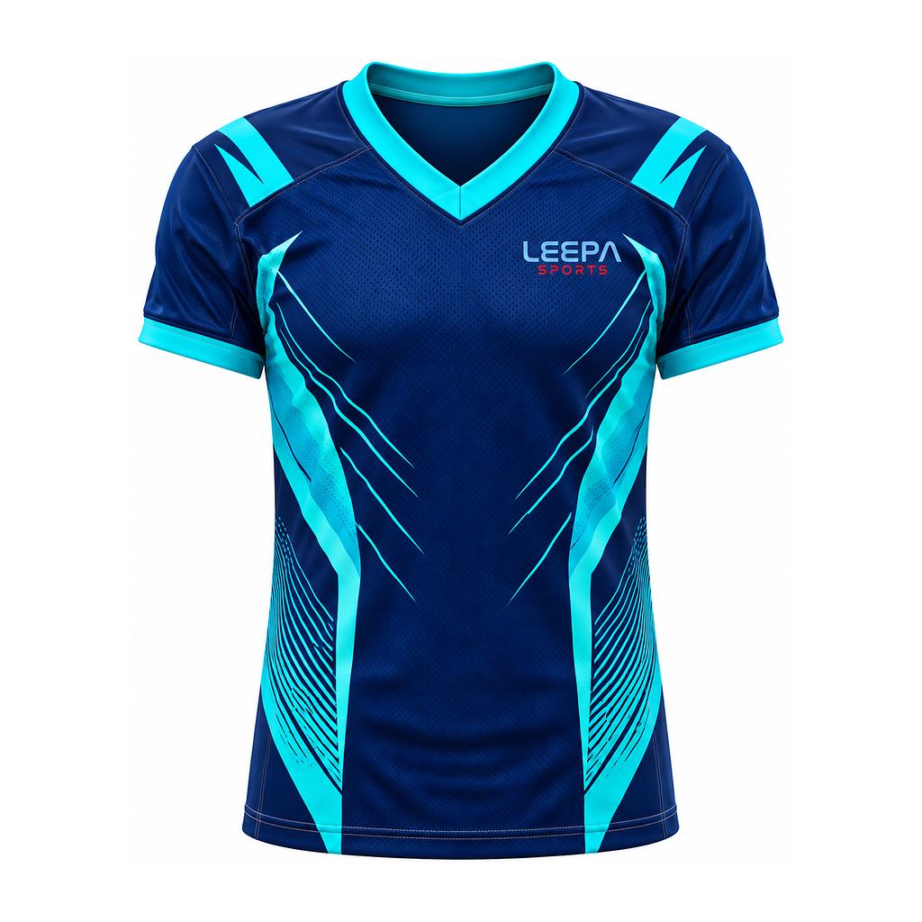 Navy Aqua Football Jersey