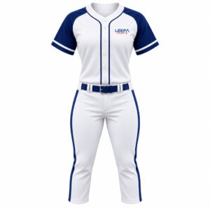 Navy Side Women Baseball Uniform