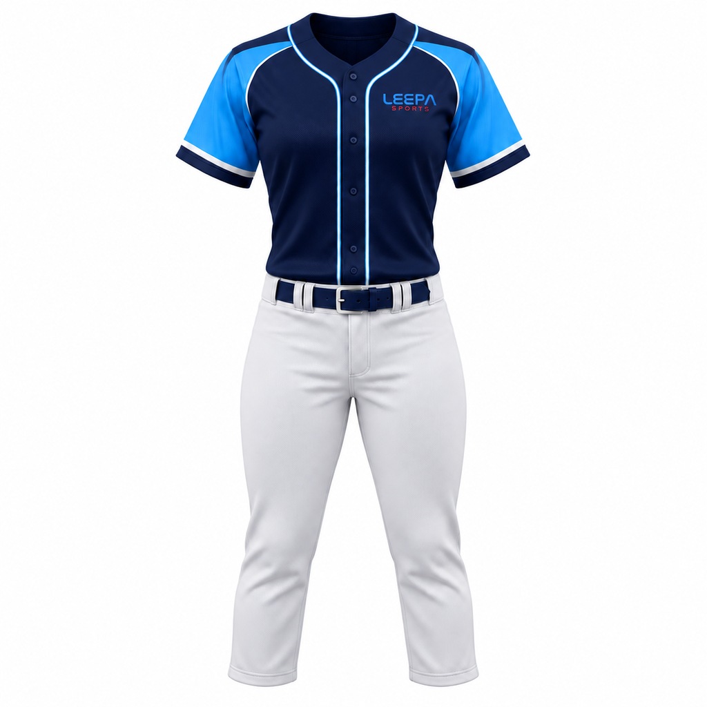 Navy Sky Women Baseball Uniform