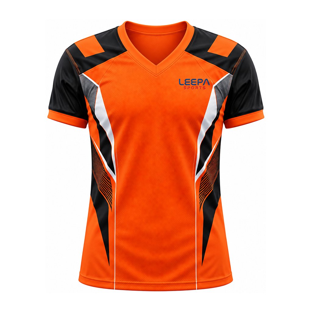 Orange Black Football Jersey