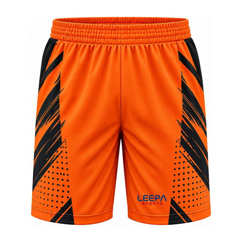 Orange Brush Football Shorts