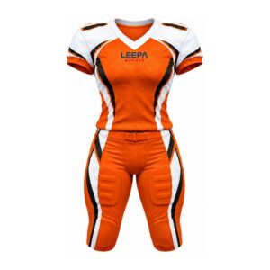 Orange White Women Football Uniform