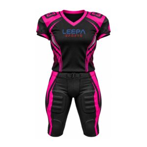 Pink Black Women Football Uniform