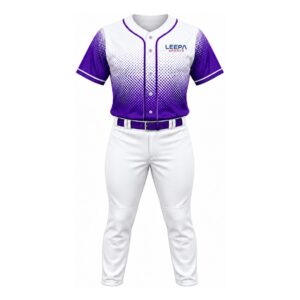 Purple Gradient Men Baseball Uniform