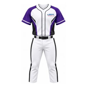 Purple Panel Women Baseball Uniform