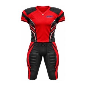 Red Black Football Uniform