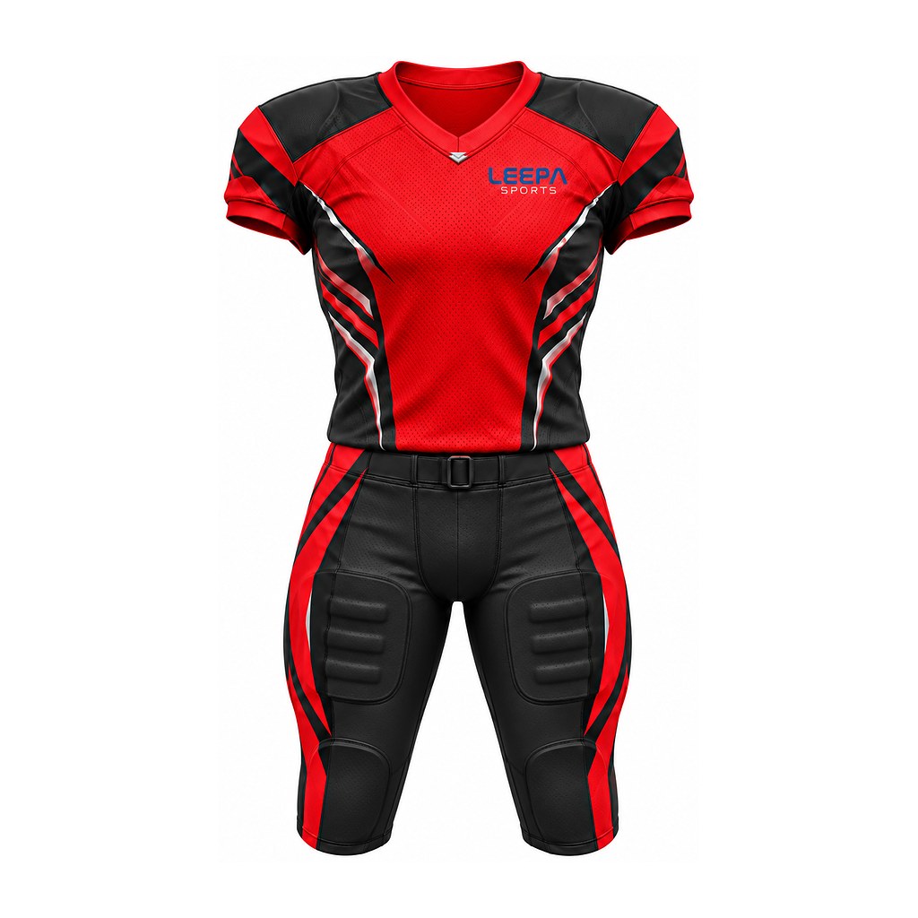 Red Black Football Uniform