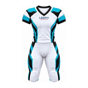 White Aqua Women Football Uniform