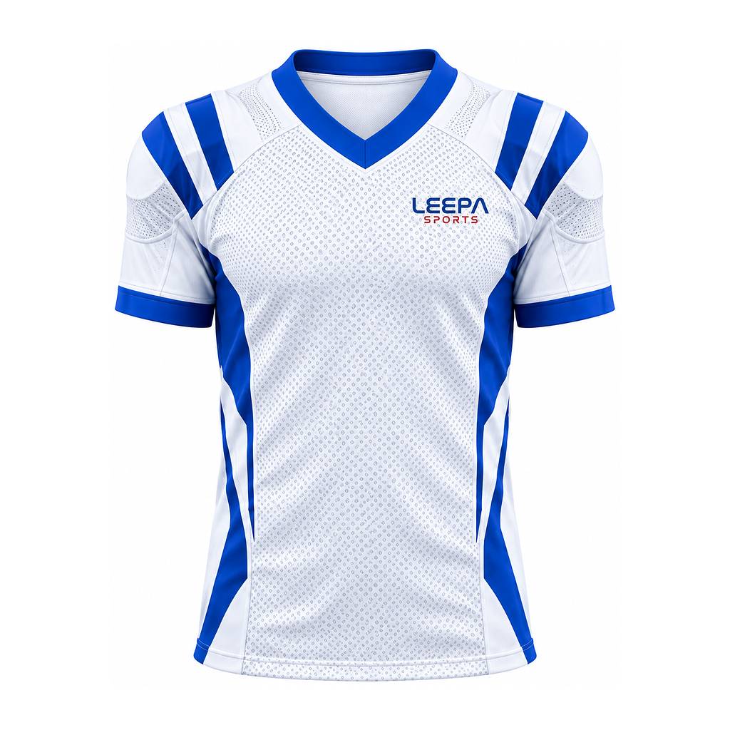 White Blue Football Jersey