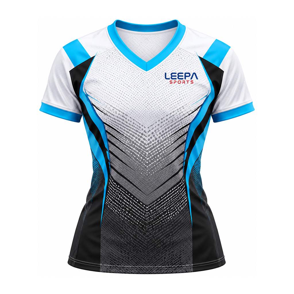 White Cyan Football Jersey