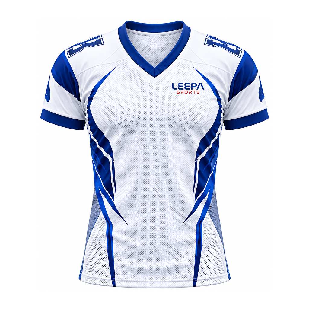White Royal Football Jersey